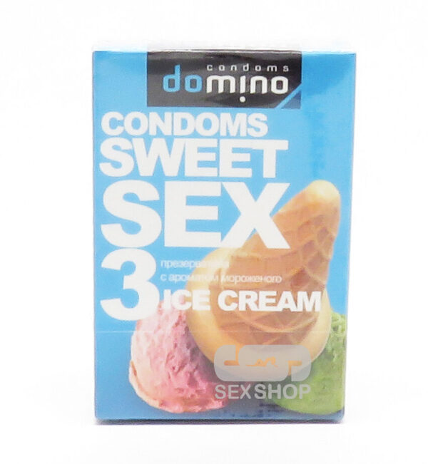 Оральные презервативы Domino со вкусом мороженого