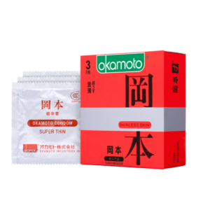 Okamoto 004 супертонкие презервативы Skinless Skin 3 шт  Артикул 2137