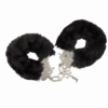 Далия чёрные мягкие наручники мех Артикул 488