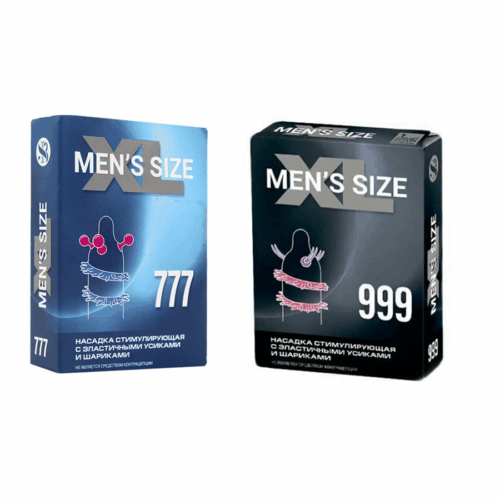 Men's Size XL увеличенный стимулирующий презерватив с усиками 1 шт