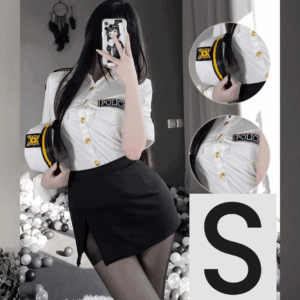 Кибелли S костюм полицейского рубашка юбка