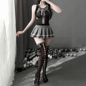 Шулла платье костюм школьницы с чулками