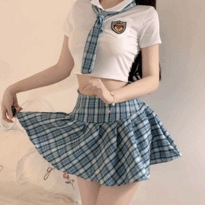 Зелус костюм школьницы голубой