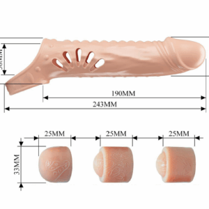Бруклин большая насадка для члена с удлинителями