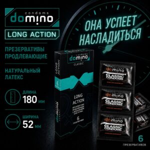 Long Action Domino презервативы продлевающие 10 шт