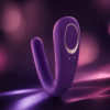 Вибратор для пар Satisfyer Double Joy C-образной формы фиолетовый